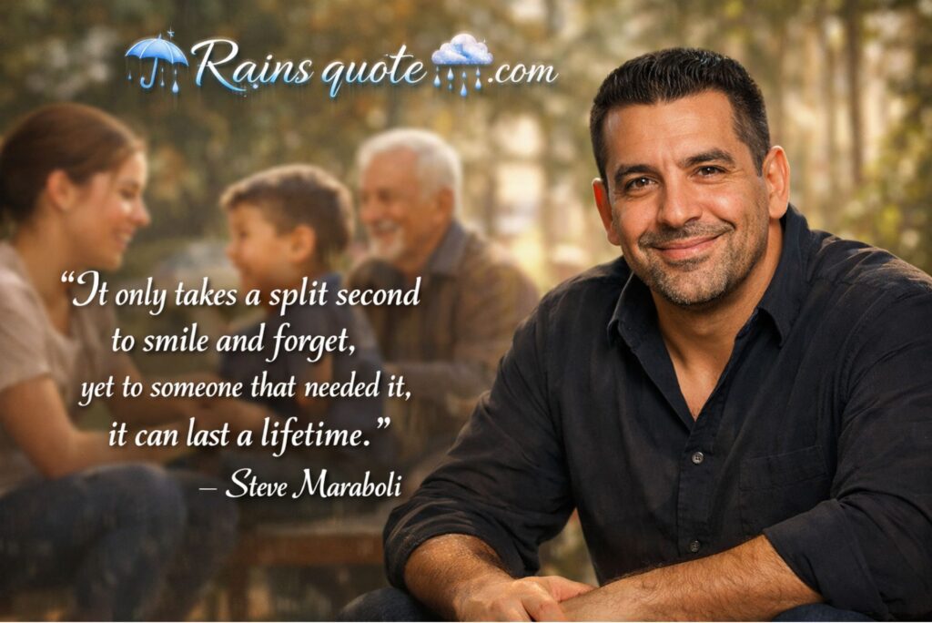 “It only takes a split second to smile and forget, yet to someone that needed it, it can last a lifetime.”