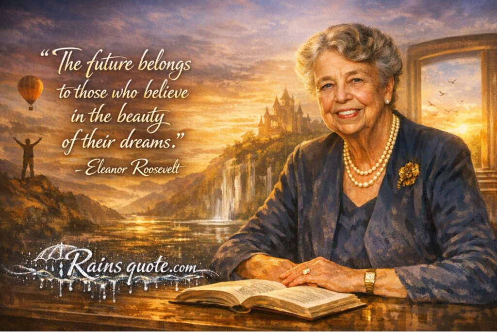 “The future belongs to those who believe in the beauty of their dreams.”