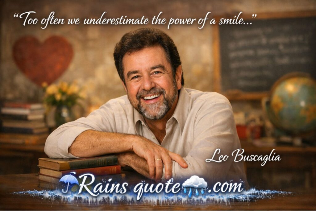 “Too often we underestimate the power of a smile…”