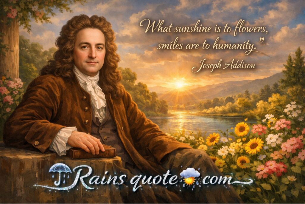 “What sunshine is to flowers, smiles are to humanity.”