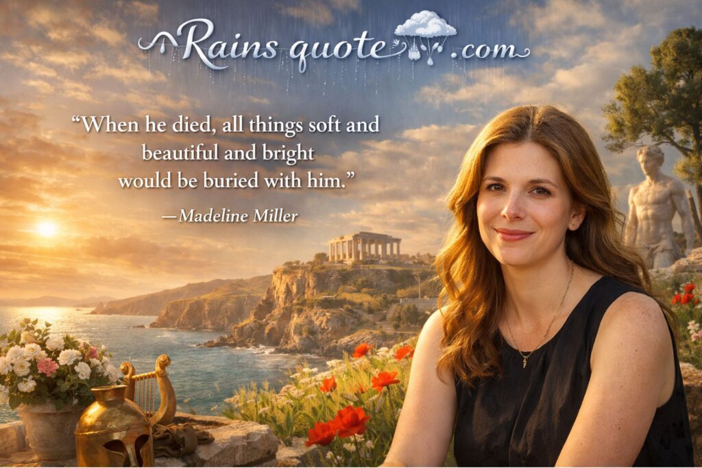 “When he died, all things soft and beautiful and bright would be buried with him.”