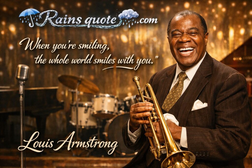 “When you’re smiling, the whole world smiles with you.”