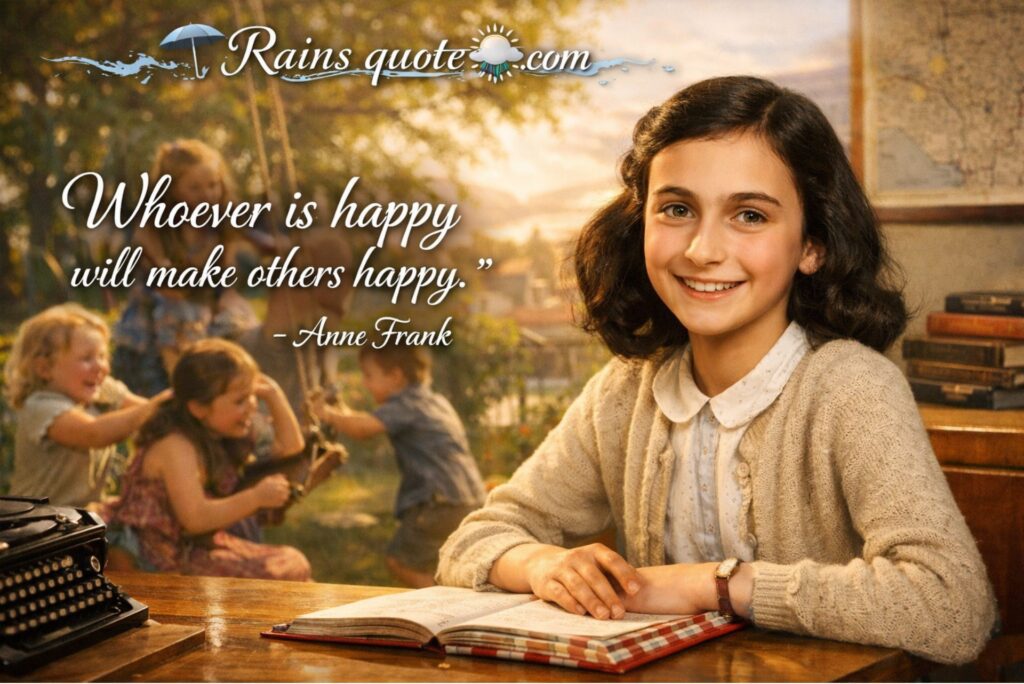 “Whoever is happy will make others happy.”