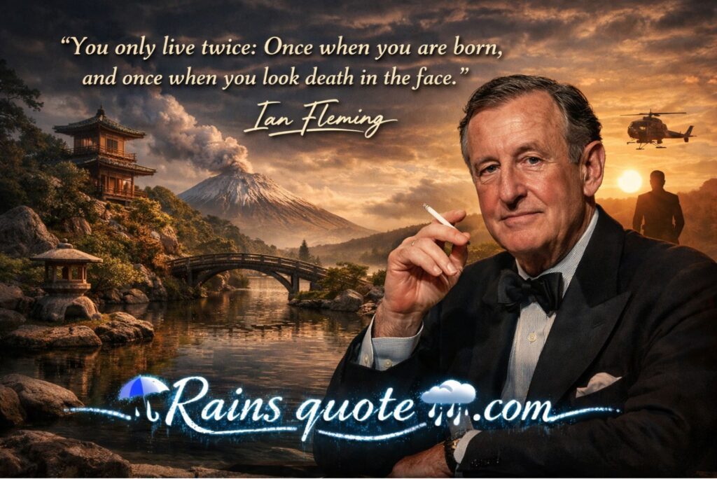 “You only live twice: Once when you are born, and once when you look death in the face.”