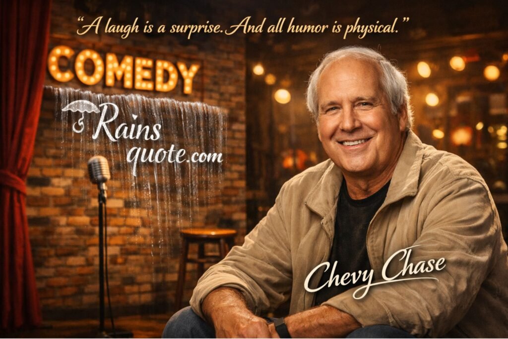 “A laugh is a surprise. And all humor is physical.”