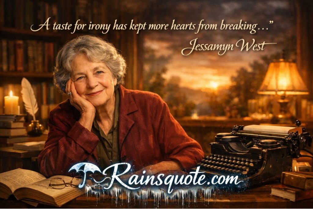 “A taste for irony has kept more hearts from breaking…”