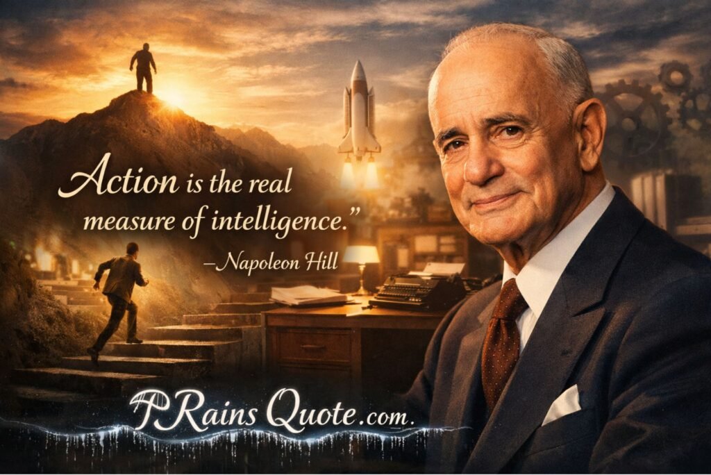 “Action is the real measure of intelligence.”