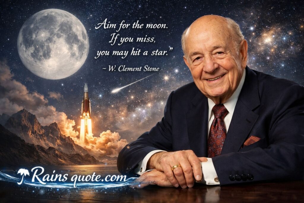 “Aim for the moon. If you miss, you may hit a star.”