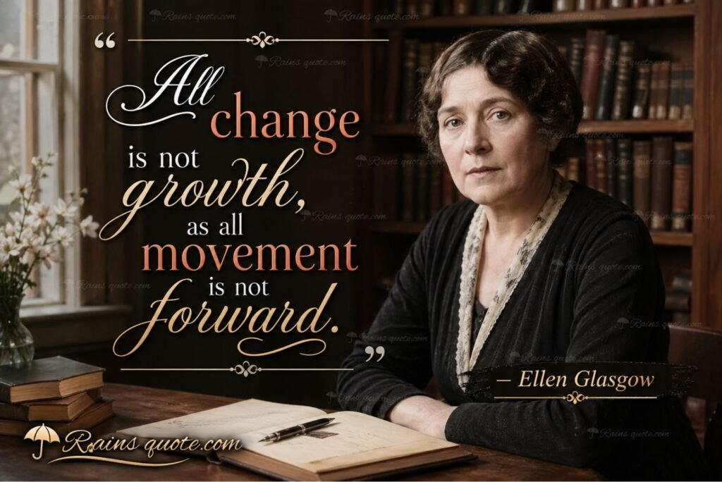“All change is not growth, as all movement is not forward.”