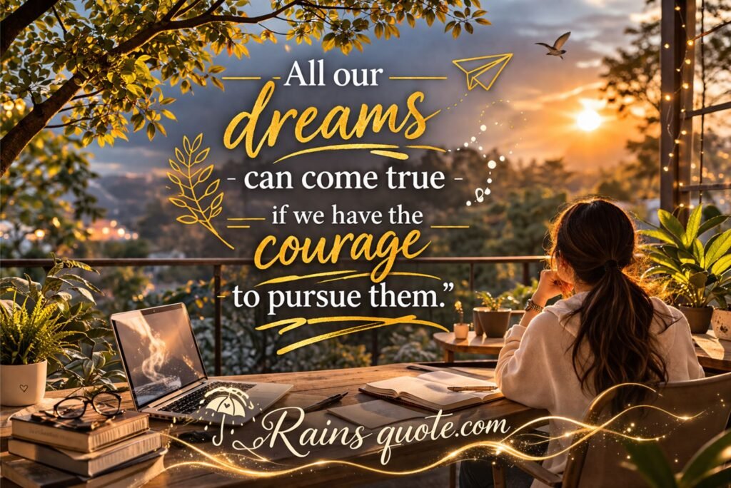 “All our dreams can come true if we have the courage to pursue them.”