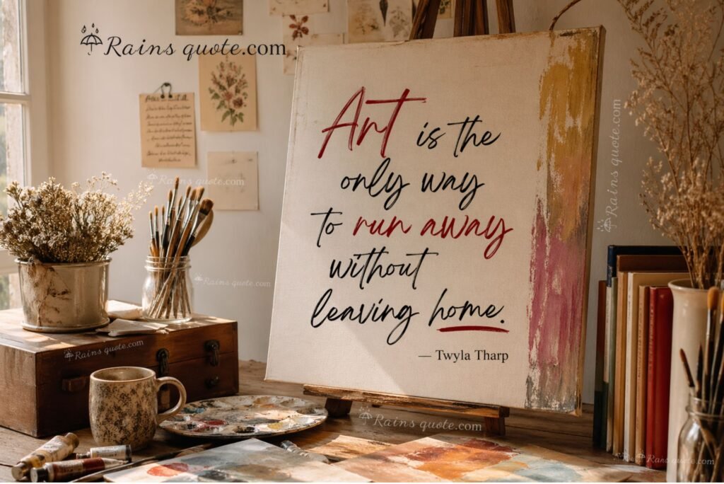 “Art is the only way to run away without leaving home.”