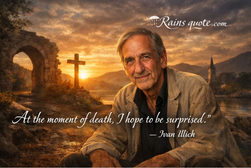  “At the moment of death, I hope to be surprised.”