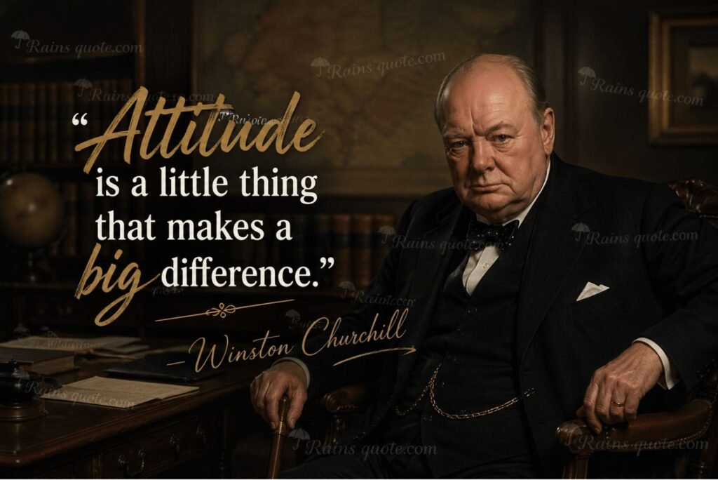 “Attitude is a little thing that makes a big difference.”