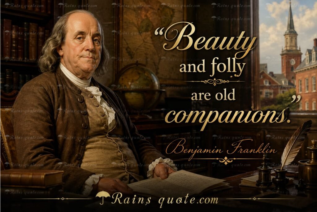 “Beauty and folly are old companions.”
