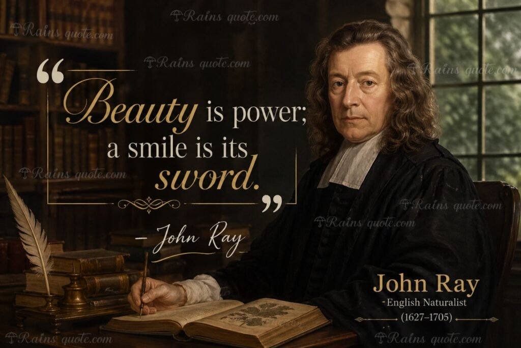  “Beauty is power; a smile is its sword.”