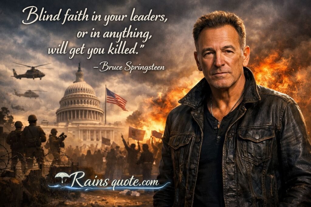 “Blind faith in your leaders, or in anything, will get you killed.”