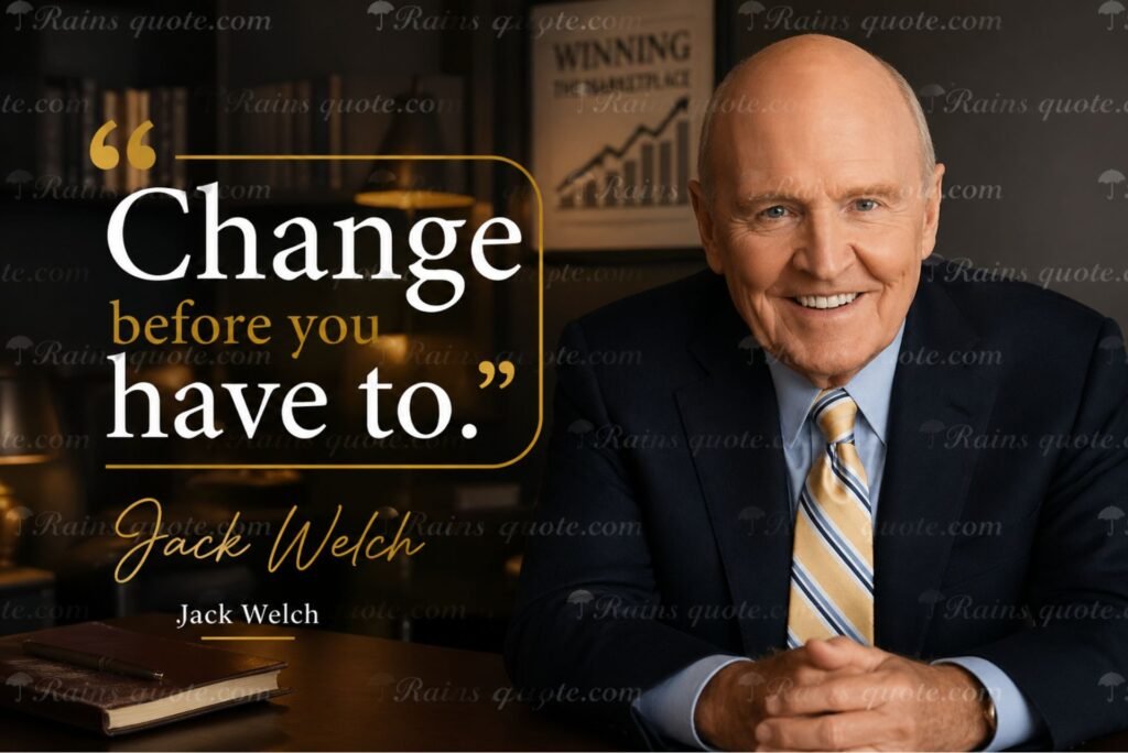 “Change before you have to.”