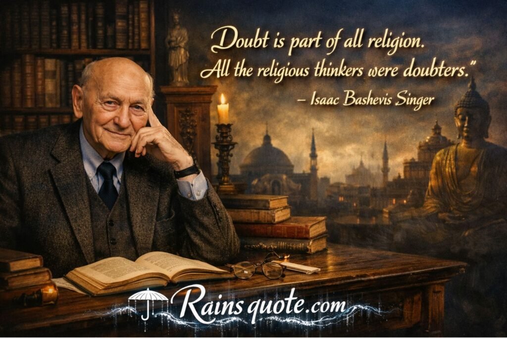 โDoubt is part of all religion. All the religious thinkers were doubters.โ