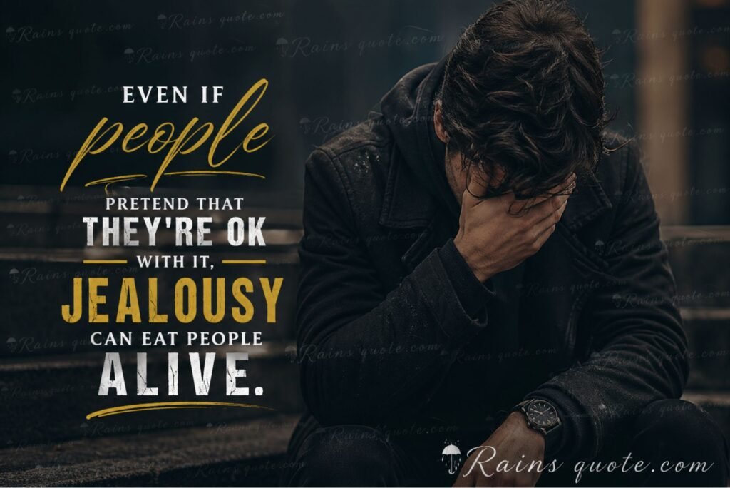 “Even if people pretend that they're OK with it, jealousy can eat people alive.”