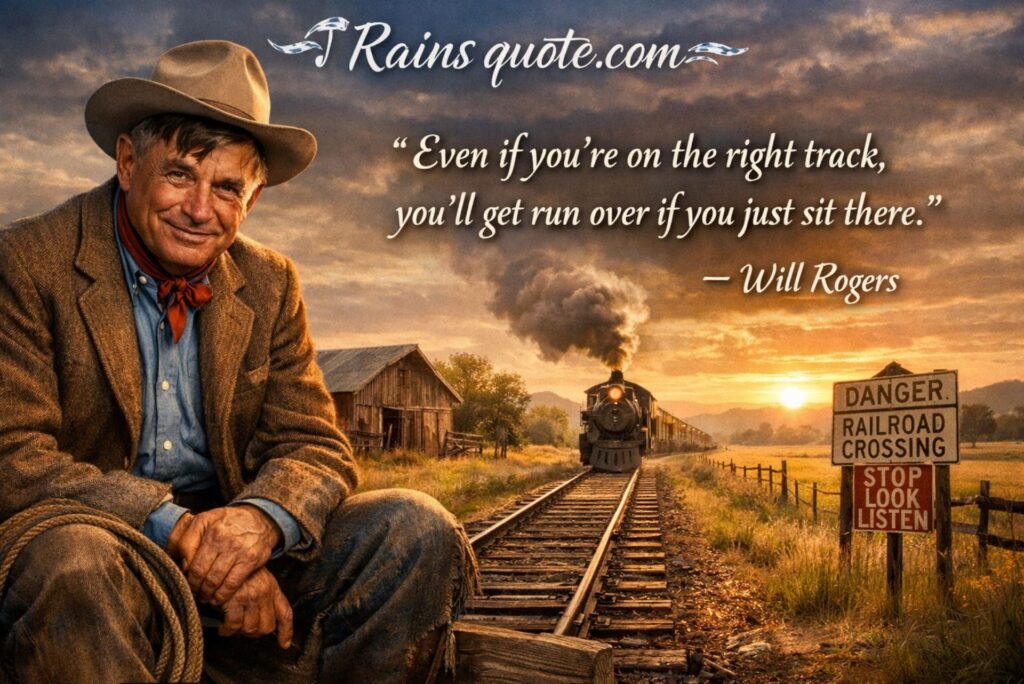 “Even if you're on the right track, you'll get run over if you just sit there.”