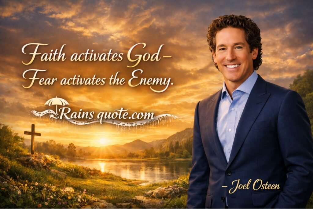 “Faith activates God - Fear activates the Enemy.”