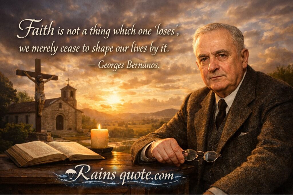“Faith is not a thing which one ‘loses’, we merely cease to shape our lives by it.”