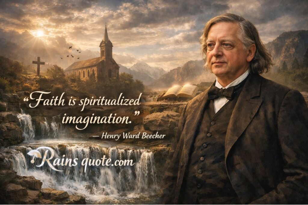 “Faith is spiritualized imagination.”