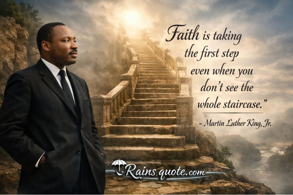 “Faith is taking the first step even when you don't see the whole staircase.”