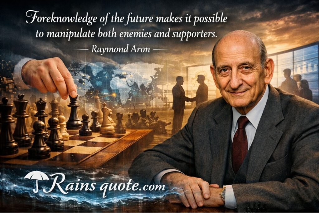 “Foreknowledge of the future makes it possible to manipulate both enemies and supporters.”