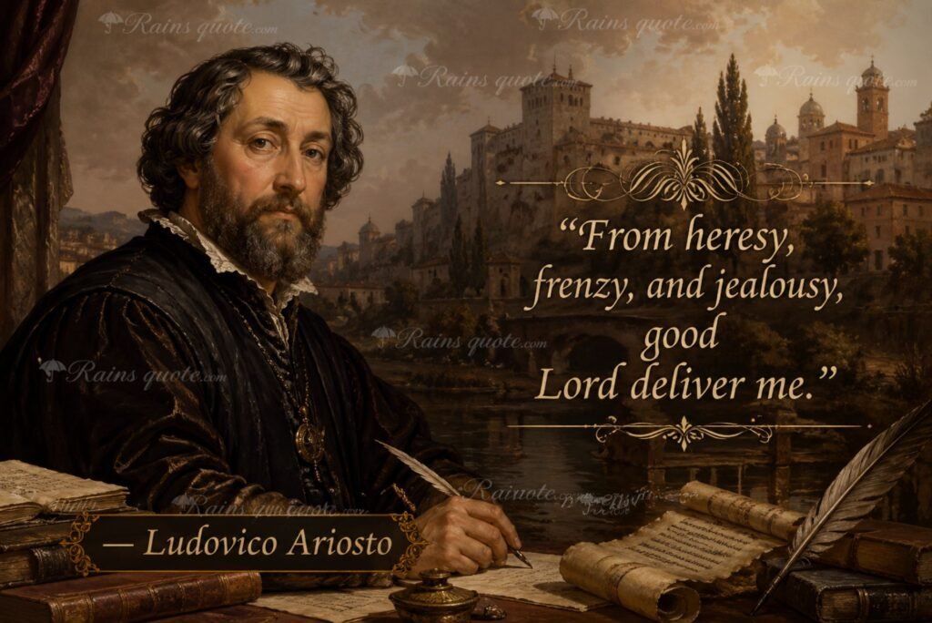 “From heresy, frenzy, and jealousy, good Lord deliver me.”