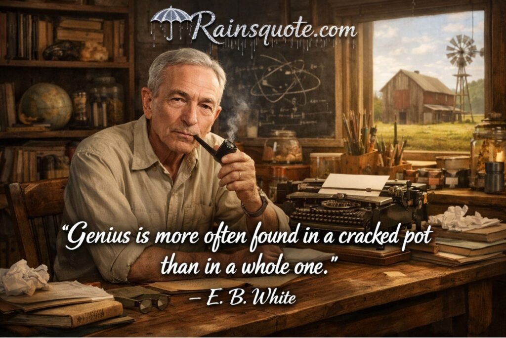 “Genius is more often found in a cracked pot than in a whole one.”