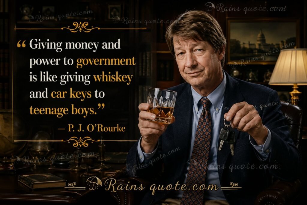 “ Giving money and power to government is like giving whiskey and car keys to teenage boys. ”