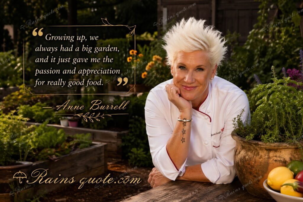  “Growing up, we always had a big garden, and it just gave me the passion and appreciation for really good food.”