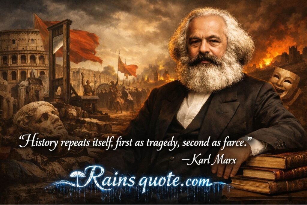 “History repeats itself, first as tragedy, second as farce.” 