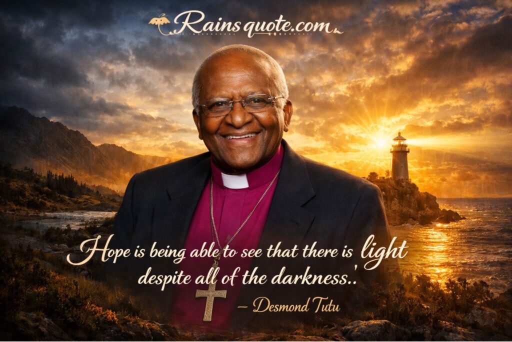 “Hope is being able to see that there is light despite all of the darkness.”