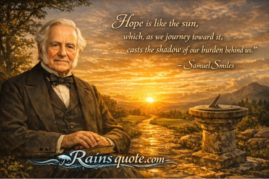  “Hope is like the sun, which, as we journey toward it, casts the shadow of our burden behind us.”
