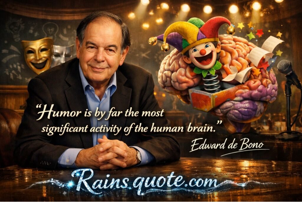 “Humor is by far the most significant activity of the human brain.”