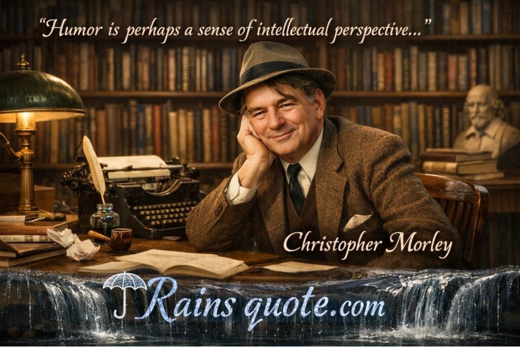 “Humor is perhaps a sense of intellectual perspective…”