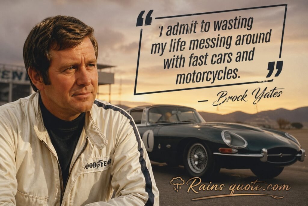 “ I admit to wasting my life messing around with fast cars and motorcycles. ”