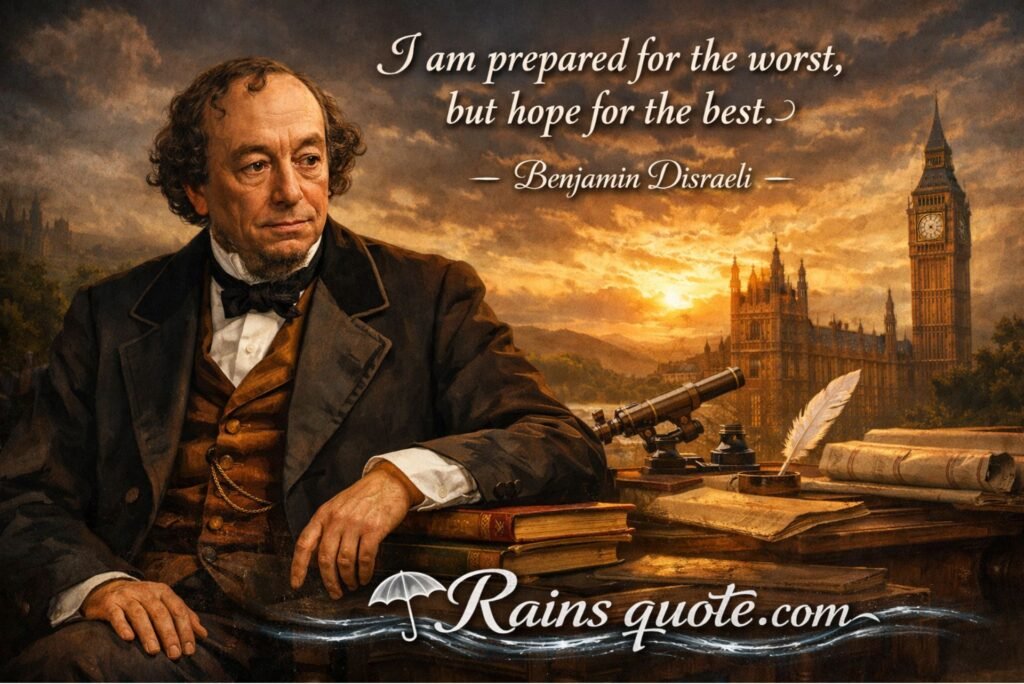 “I am prepared for the worst, but hope for the best.”