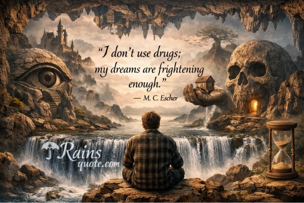 “I don't use drugs; my dreams are frightening enough.”