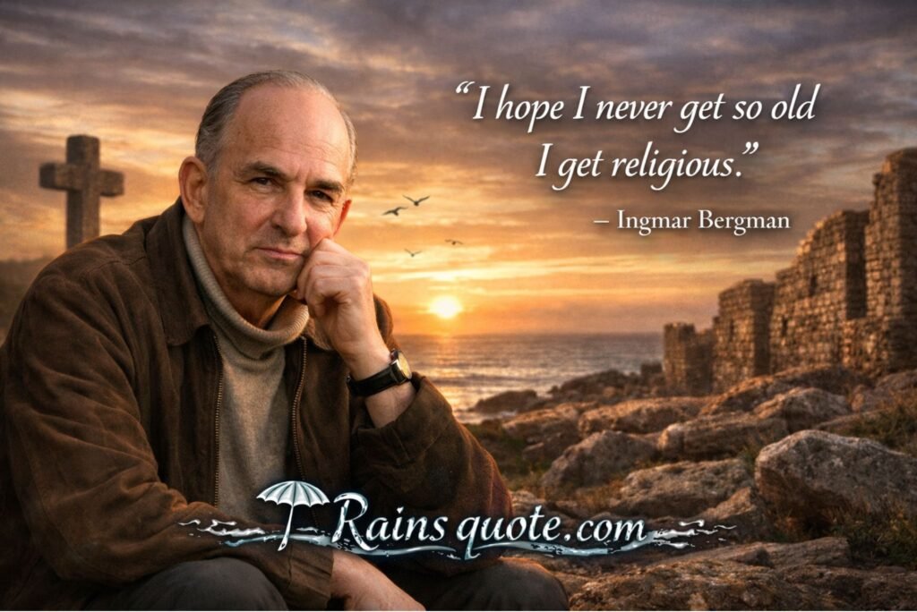 โI hope I never get so old I get religious.โ