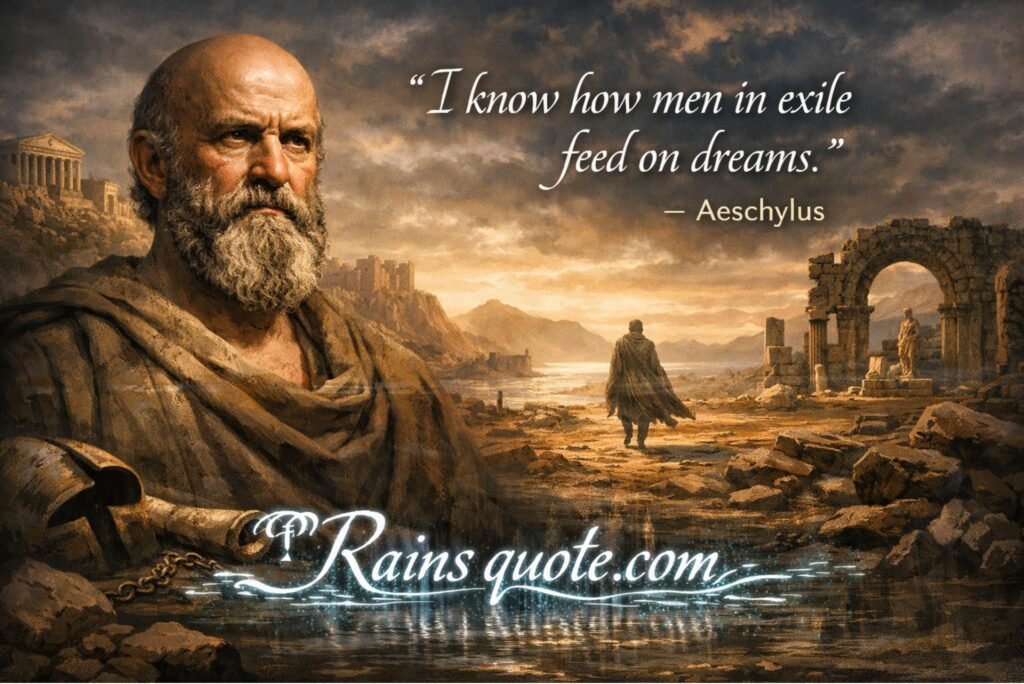 “I know how men in exile feed on dreams.”