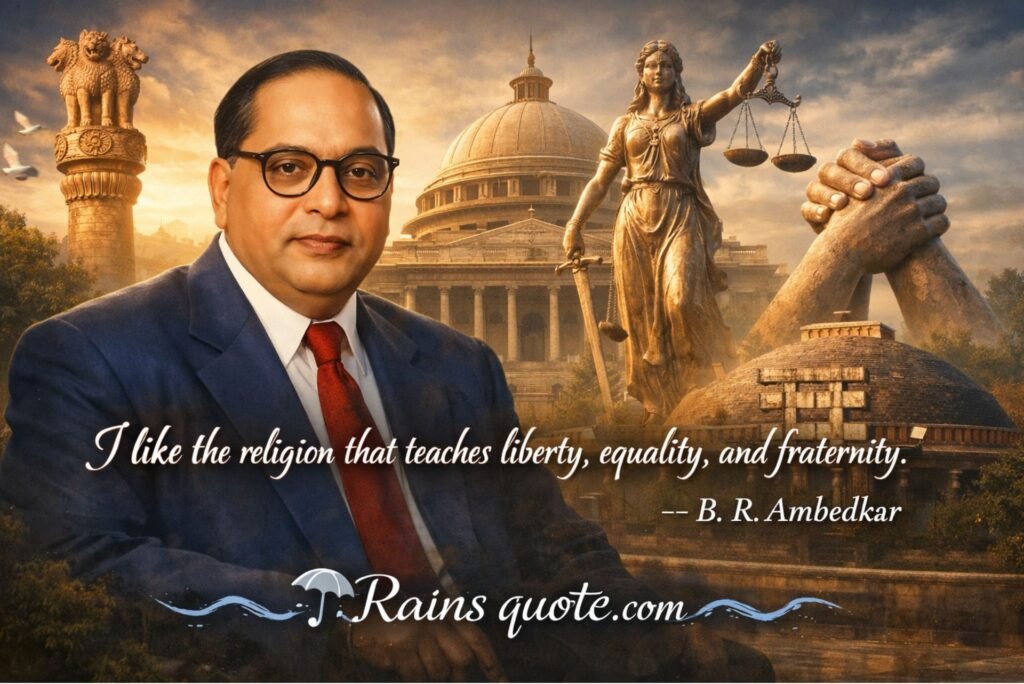 โI like the religion that teaches liberty, equality, and fraternity.โ