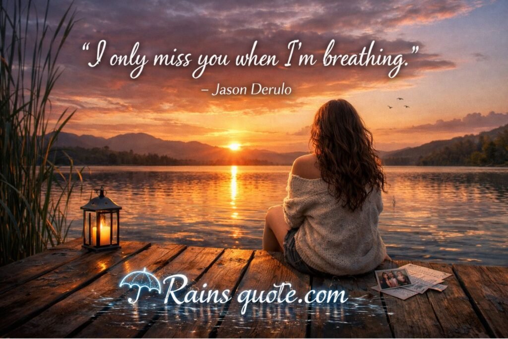 “I only miss you when I'm breathing.”