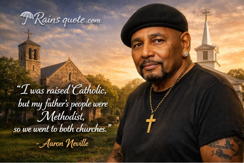 โI was raised Catholic, but my father's people were Methodist, so we went to both churches.โ