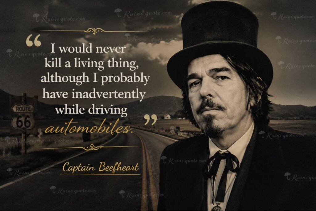 “ I would never kill a living thing, although I probably have inadvertently while driving automobiles. ”