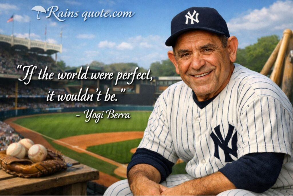 “If the world were perfect, it wouldn't be.”