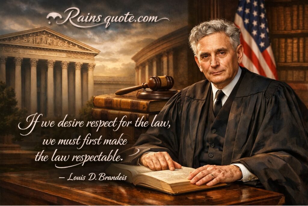 “ If we desire respect for the law, we must first make the law respectable. ”