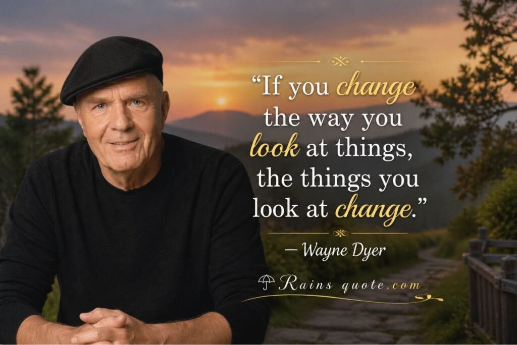 “If you change the way you look at things, the things you look at change.”